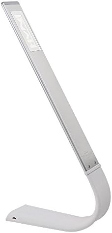HVNI LED Desk Reading Lamp, Baby & Kids Night Light, Touch Control Brightness w/Warm, Neutral, White Light, Safe Silicone + Aluminum Body, 20 Hours Runtime (Silver)