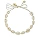 SUNSCSC Handmade Summer Beach Shell Conch White Velvet Rope Choker Necklace Adjustable Conch Shell Necklace Jewelry (White)