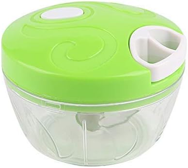 Hand Pull Type Minced Multifunctional Manual Food Chopper Vegetable Chopper Speedy Chopper Easy To Deal Vegetables/Mincer/Onions/Carrots/Garlic/Pepper/Meat/Puree/Salad/Pesto/Coleslaw (green)
