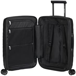 Neo Flux - Spinner S Slim, Equipaje de Mano expandible, 55 cm, 39/45 L, Negro (Black)
