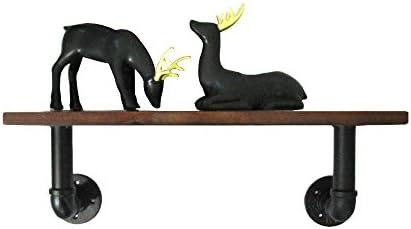Floating Shelves Wall Mounted Industrial water pipe , Rustic Wood Wall Storage Shelves for Bedroom, Living Room, Bathroom, Kitchen, Office and More Can be splicing combinations