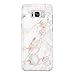 uCOLOR Case Compatible for Samsung Galaxy S8 Rose Gold White Marble Slim Shockproof Luxury Fashion Silicone Soft Rubber TPU Protective Case