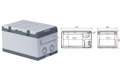 Dometic CF-080AC110 Portable Freezer/Refrigerator Large Capacity, Gray