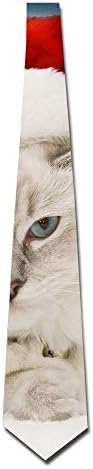 Christmas Cat Eco-friendly Men's Tie Neckties Necktie Neckwear Neckcloth Choker Neck Tie 8CM