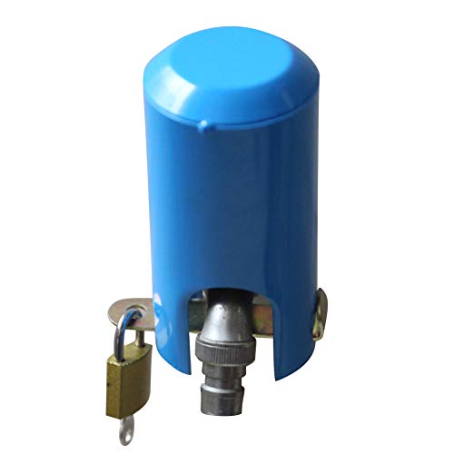 Echaprey Iron Multifunctional Outdoor Faucet Lockout Anti-theft Garden Water-tap Protection Lock Style A (Blue) - Thumbnail 5