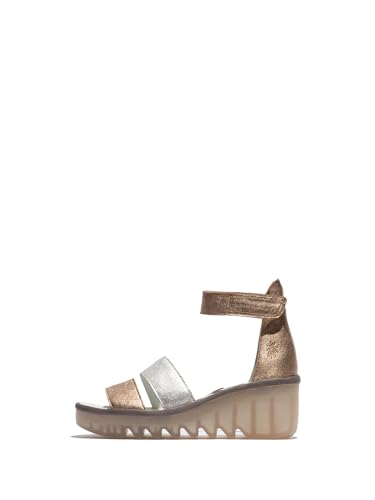 Fly London Damen BONO290FLY Sandal, Sahara/Silver/Sahara, 41 EU