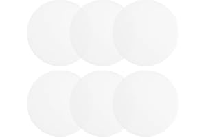 VICASKY 6pcs 4-inch Round LED Ceiling Light Diffuser Covers, White Drum Lampshade Reflector for Spotlight