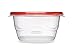 Rubbermaid TakeAlongs 5.2-Cup Deep Squares Food Storage Containers, 4-Pack, Chili Red