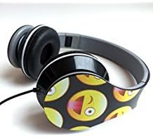EMOJI FOLDING FATHEADS STEREO HEADPHONES LIVE LOVE MUSIC