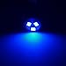 Partsam 10pcs BA9s LED Bulb Blue 3-SMD Car Light Kit for Instrument Panel Gauge Cluster 1815 1895 57 53 Lamps