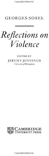 Download Sorel: Reflections on Violence (Cambridge Texts in the History of Political Thought) (English Edition) PDF