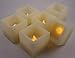 LED Lytes Flameless Candles, 6 Square Ivory Wax Candles 2 Inches X 2 Inches