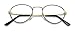 Small Vintage Aviator Style Metal Frame Reading Glasses | Gold and Silver Frame (Black | Gold, 1.00)