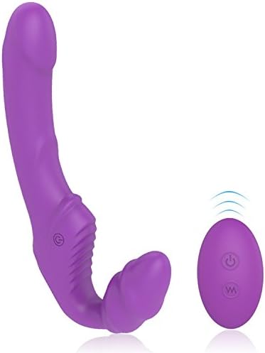 DUDUBERLY Tshirt Rabbit-Ví-bratórs Women Wireless Remote Control Strapless Strapon S Ví-bratór Strap Lesbian Double Penetration Sexa-Toys Woman,Remote Purple, OAHF
