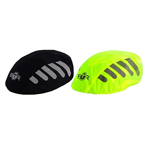 BTR Helmet Covers, Waterproof Bike Helmet Cover. Yellow & Black (Pack of 2)