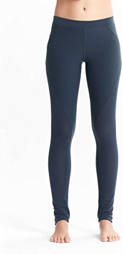 Arya Muted Blue Medium Leggings with Side Mesh Panels