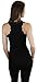 ToBeInStyle Women's Vibrant Color Laeyring Racerback Lace Trim Tank Top - Black - One Size