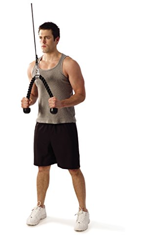 Valeo-Universal-Triceps-Rope-Pulldown-27-Inch-Heavy-Duty-Coated-Nylon-Rope-With-Solid-Rubber-Ends-And-Chrome-Plated-AttachmentVA4525BK