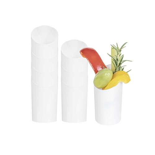 Restaurantware 3 Ounce Shot Glasses 20 Round Incline Cups - With White Finish D…