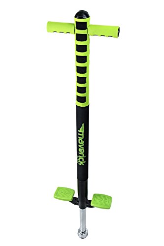 Flybar Foam Maverick Pogo Stick with Quick Clip Pogo Carry Strap (Green/Black - Green Strap) - Thumbnail 3