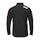 NBA Miami Heat Men's Heat Status Inquiry Long Sleeve Mock Neck 1/4 Zip Synthetic Fashion Tops Hardwood, X-Large, Black-Bright Cardinal