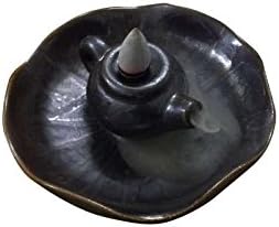 Lotus Flower Incense Burner and Votive Tea Light Candle Holder - Buddhist Decor &amp; Meditation - Incense Aroma Scent - Eastern Enlightenment Gift (Aromatherapy furnace2)