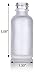 1 oz / 30 ml Frosted Clear Glass Boston Round Bottle with Black Treatment Pump (24 Pack) + Funnel