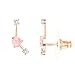 PAVOI 14K Rose Gold Plated Sterling Silver Post Created White Opal Crawler Earrings Cuff Stud
