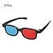 uxcell Red-Blue 3D Glasses 3D Visoin Glass Plastic for Red and Blue Format Movie/Picture Anaglyph Photos 3pcsthumb 1