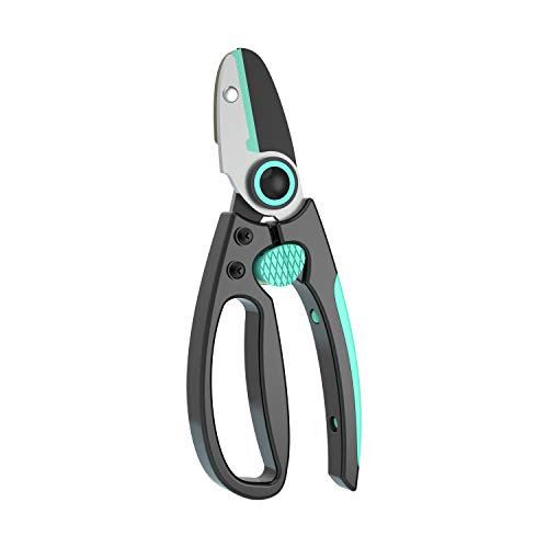 Rainbow Craft 8'' Anvil Pruner Shear, Rose Cutters, Herbs Scissors, Plant Trimming Shears for Garden&Lawn - Blue Color