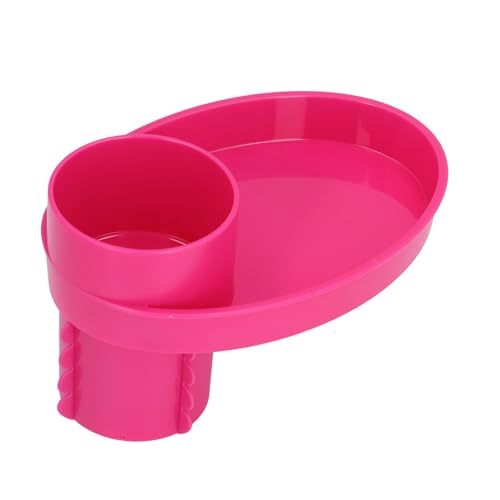 KIMISS Car Seat Snack Tray for Kids, Rotating Cup Holder with Plate, Portable Travel Organizer for Toys, Snacks & Drinks, Multifunctional Infant Accessory