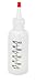 Vestil BTL-RC-4-LBL Low Density Polyethylene (LDPE) Round Graduated Dispensing Bottle with Label and Red Cap, 4 oz Capacity, Translucent