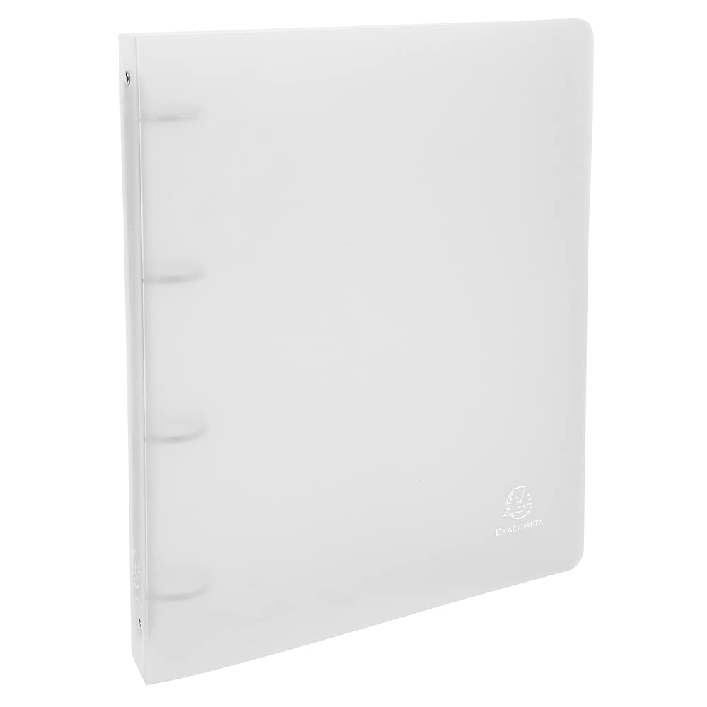 Exacompta - Ref. 51264E - 1 semi-rigid PP Chromaline binder - 4 round rings, diameter 30 mm - Spine 40 mm - External dimensions: 32 x 26.8 cm - Format to be filed A4 Maxi - Colour: colorless — image 1