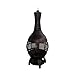 55.5 in. Portable Cast Iron Chimenea Outdoor Wood Burning Natural Gas Fireplace in Antique Bronze Finish