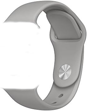 WESHOT Apple Watch Band, Silicone Soft Replacement Watch Band Strap For Apple Watch Sport Edition 38/42MM S/M M/L (Concrete, 38MM M/L)