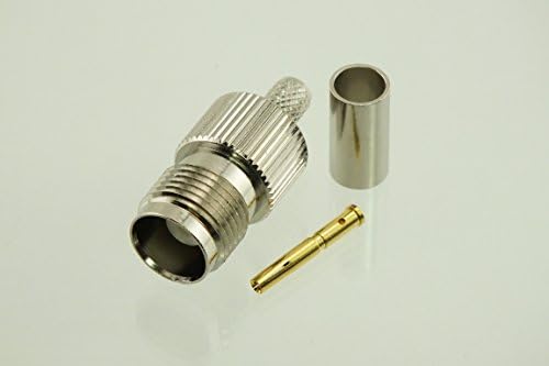 W5SWL ® Brand Premium Series TNC Female Crimp RF Radio Connector for Low Loss Type 400 Series Coax Cable 2-PACK - by W5SWL ® Brand