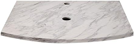 DECOLAV 1677-MBI Lola 25-Inch Stone Vanity Countertop, Bianco Marble