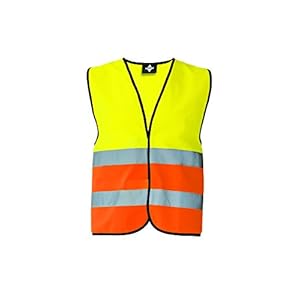 Korntex KXVWGO5XL Veiligheidshesje, standaard, zwarte zoom, geel/oranje, maat 5XL