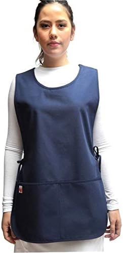 Scrub Cobbler Apron - Adjustable Waist Ties, 2 Deep Front Pockets - Apple Scrub Apron