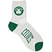 For Bare Feet NBA Boston Celtics Men's Quarter Socks, Large, White