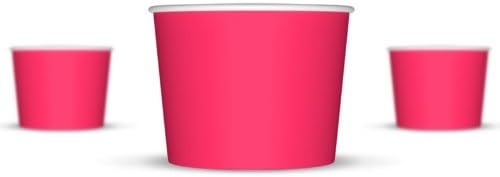 12 oz Paper Ice Cream Cups (50, Pink)