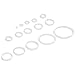 250pcs O-Ring Kit OD 4-30mm Silicone Gasket Set White Washer Repair Assortment O Ring Seal Set Orings Box Gasket Kit