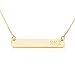 Bar Necklace Personalized Name Necklace 18k Gold Plated Custom Made Any Name (16 Inches)