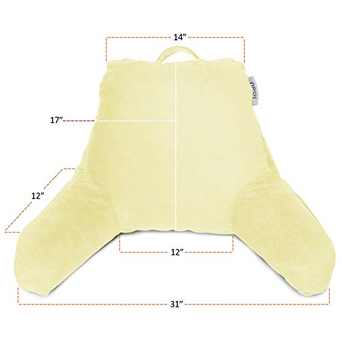 Nestl Reading Pillow Covers, (Cover ONLY) Small Bed Rest Pillow with Arms Cover TV and Reading