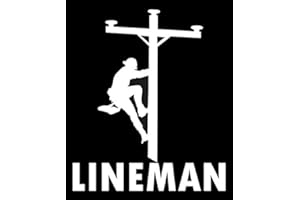 SixtyTwo24 Lineman Sticker - 5" Decal {White}- Funny Hard hat Stickers, Funny Lineman Stickers, juicer, Linesman Sticker, wireman, Pole Dancer, Keeping You Turned on, Window Decal top Lineman Rodeo