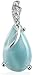Sterling Silver Larimar Teardrop Shape Pendant BTS-NP9727/LR/SBT/R
