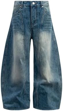 パンツ Gradient Wide Denim Pants Y2K Pants Jeans for Men Fashion Y2k Gradient Color Straight Wide Leg Denim