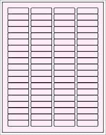 (6 SHEETS) 480 1/2"x1-3/4" BLANK PINK STICKERS FOR INKJET & LASER PRINTERS ~ SIZE: 8-1/2"X11" STANDARD SHEETS