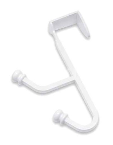 Whitmor 6022-543 White Over-the-Door Double Hook