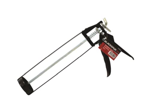 Garden Mile Heavy Duty Skeleton Caulking Gun - Extra Strong Metal Frame Flow Stop Silicone Sealant Caulking Tool Caulk Gun Use for Home, DIY, Building Silicone, Cartridge Caulks, Adhesives (300ml)